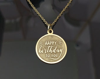 Happy Birthday Necklace, Personalized Birthday Mom Necklace, Mom Jewellery, Pendant Necklace, Mothers Gifts, Birthday Gift For Her