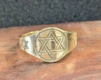 Star of David Ring. Jewish Star Ring. Star Ring Jewelry. Archangels Signet Ring .Sacred Symbols Talisman Protective Amulet Shield of David
