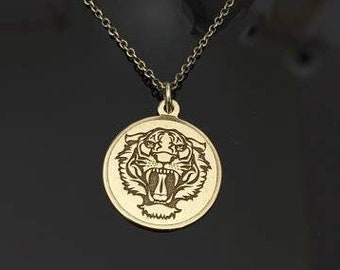 Lion Head Pendant, Lion Face Necklace, Animal charm, Leo charm, Africa Charm, Lion Face Jewelry, Handmade gift, Handmade jewelry