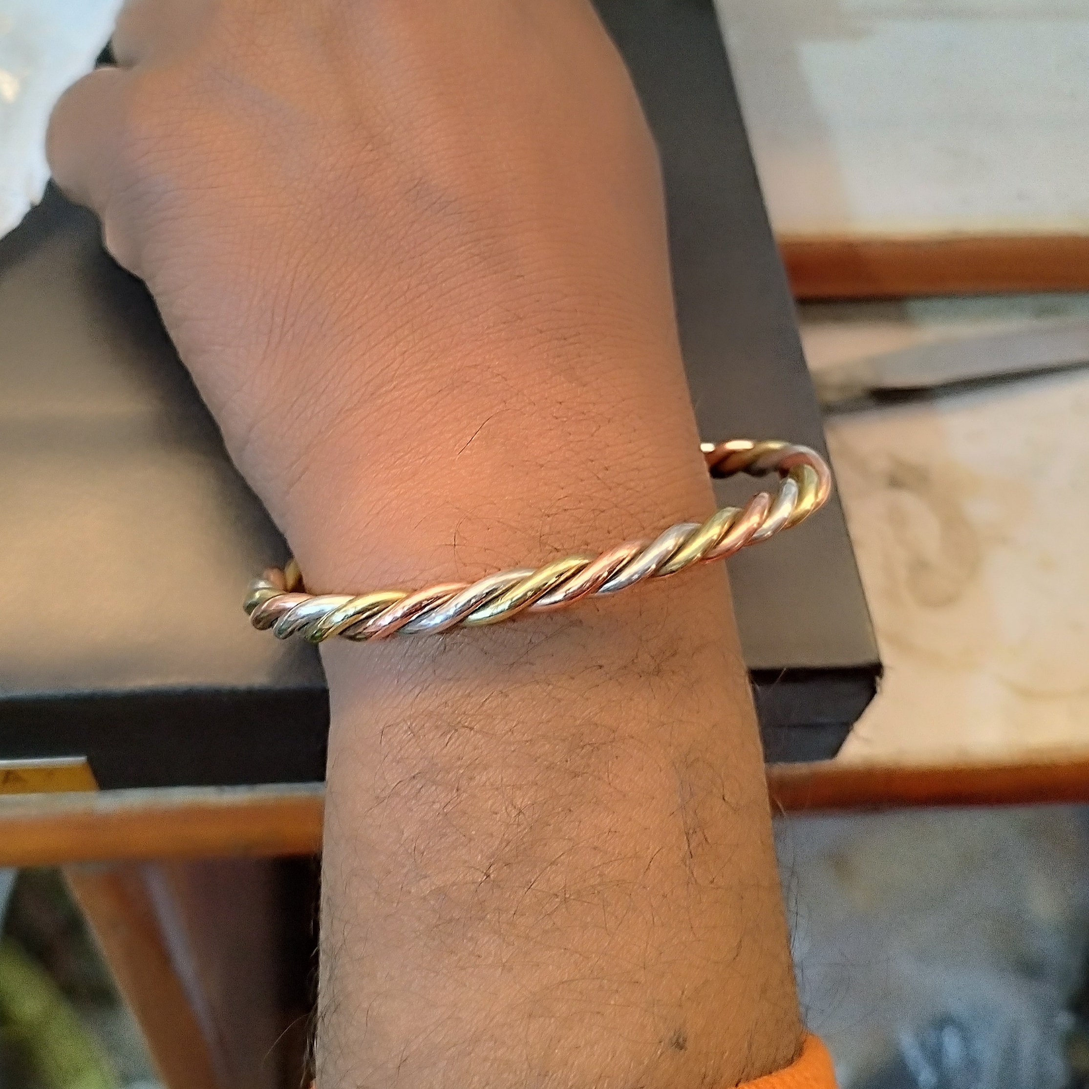 3 Metal Astrological Kriya Bangle, Yogananda Bangle, Kriya