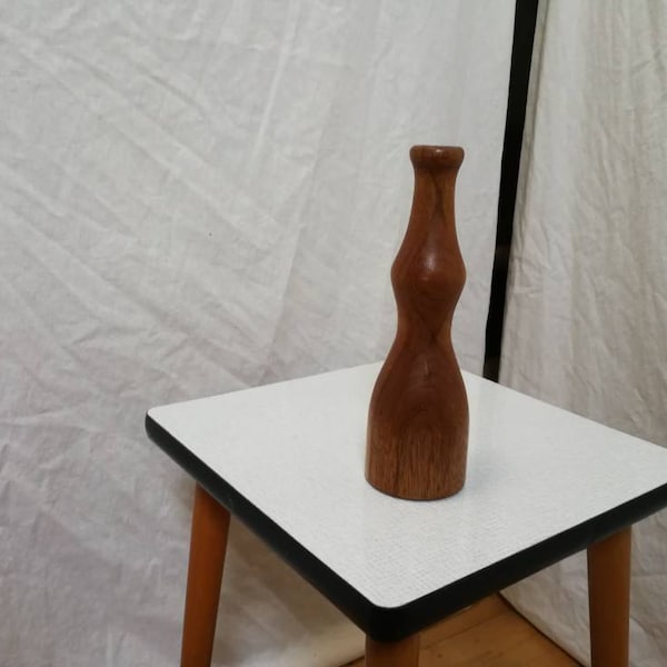 Vintage Teak Vase Danish Design Vase