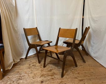 Midcentury stacking chairs vintage chairs Casala