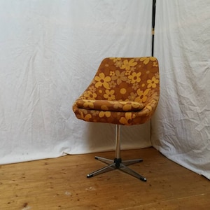 Vintage flower chair cocktail chair swivel chair