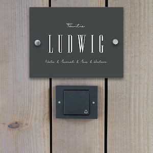 Door sign | Nameplate front door | Door sign family