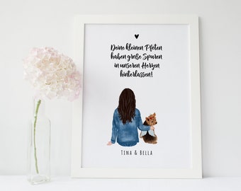 Personalized poster with dog, pet farewell, dog love, dog keepsake, pet died