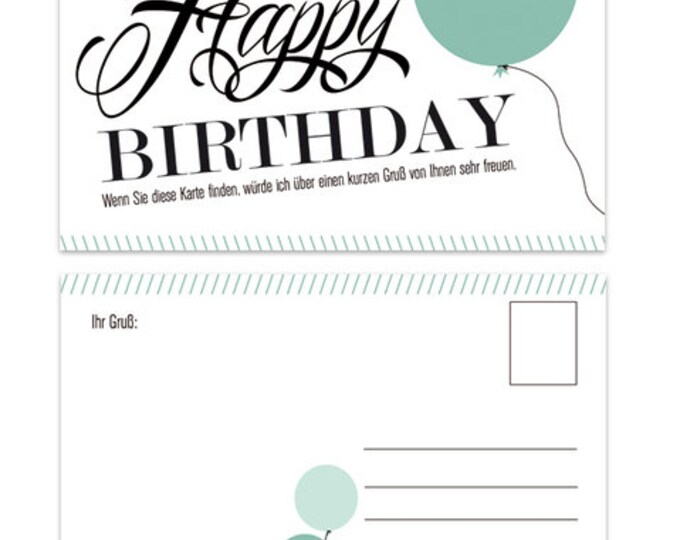 25 Luftballonkarten zum Geburtstag Luftballonkarten Karten Etsy