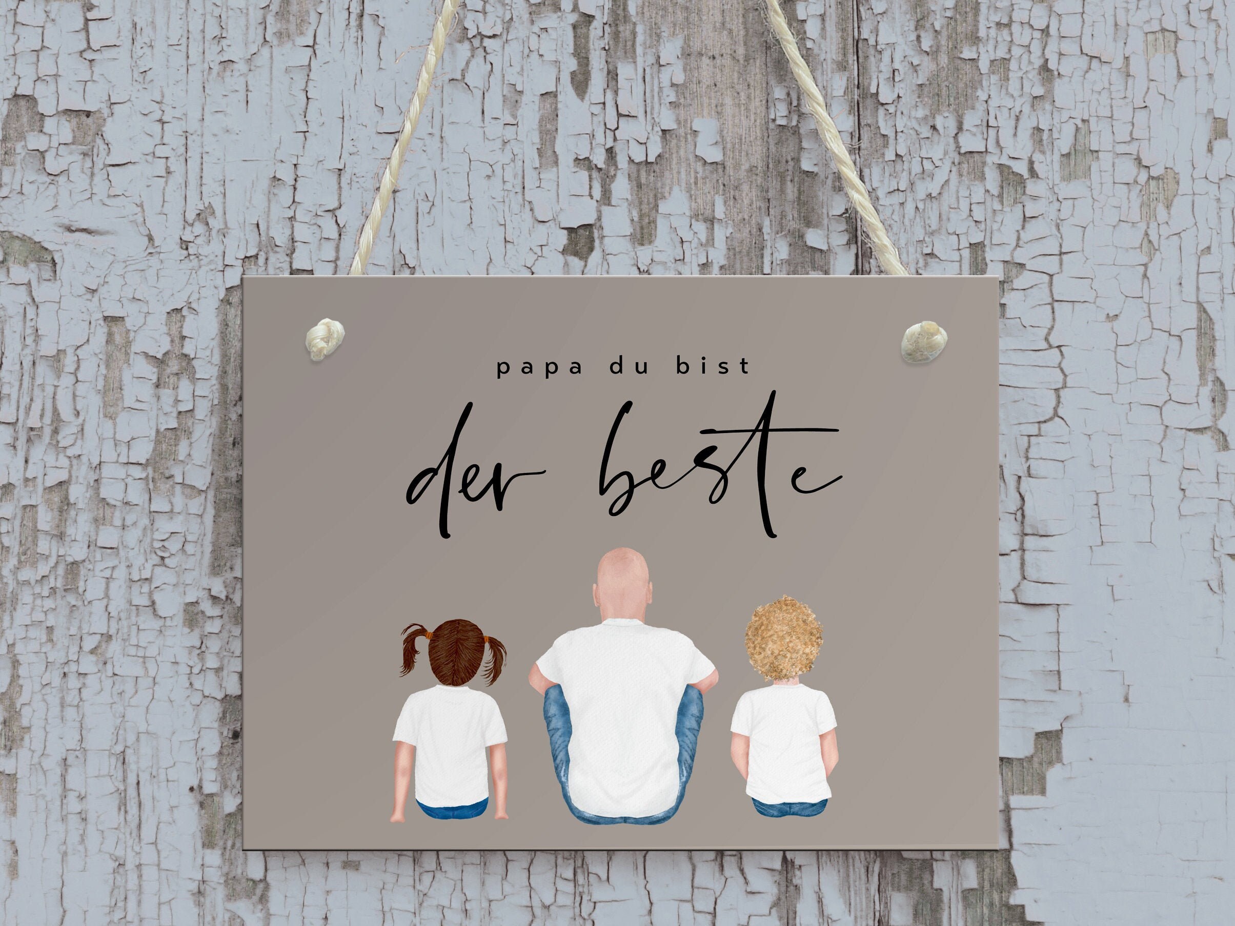 Cadeau de La Fête Des Pères, Cadeau Pour Papa, Papa Bouclier Vous Êtes Mon Héros, Signe en Bois Pers