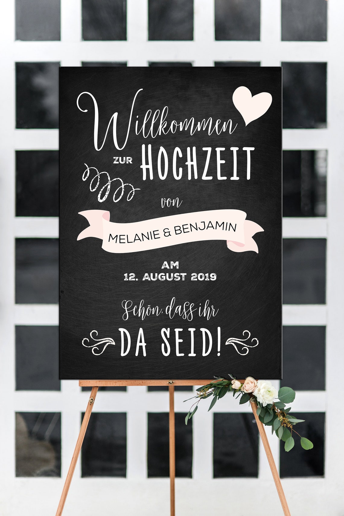 Willkommen Poster zur Hochzeit Willkommen Schild Tafel Rosé Etsy.de