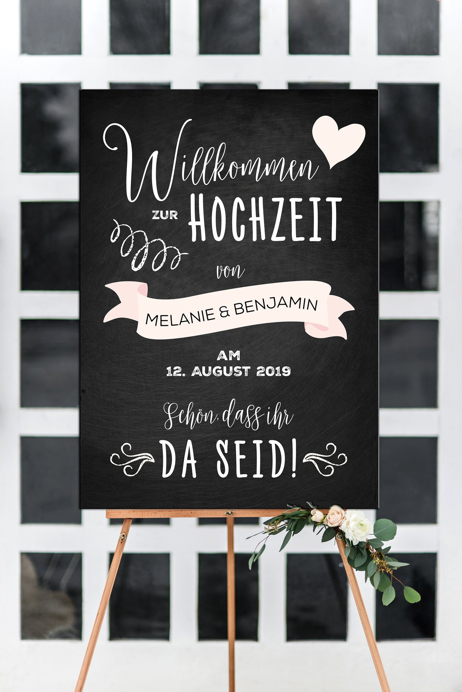 Willkommen Poster zur Hochzeit Willkommen Schild Tafel Rosé Etsy.de