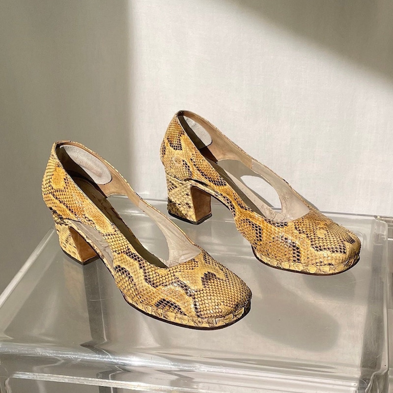 snakeskin heels