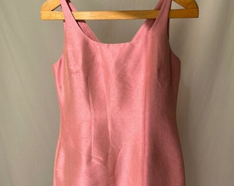90's Blunauta iridescent pink silk dress. Size IT44