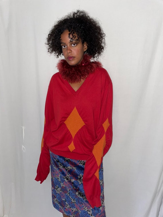 Vintage Vivienne Westwood Anglomania red jumper w… - image 2