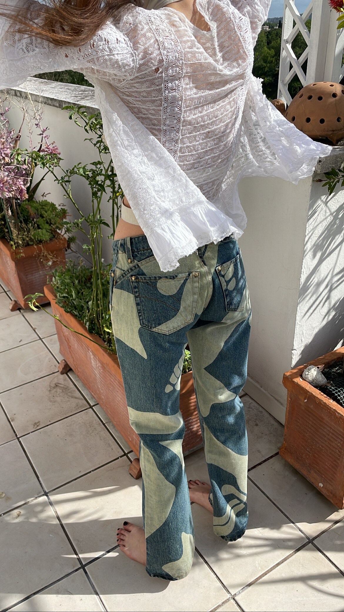 【英製ヴィンテージ】Vivienne Westwood★アシンメトリーパンツ10 ヴィヴィアンウエストウッド レッドレーベルVivienne Westwood