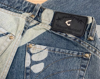 Rare 1998 F/W Vivienne Westwood Anglomania Printed Jeans Rare 1998 F/W Vivienne Westwood Anglomania Printed Jeans