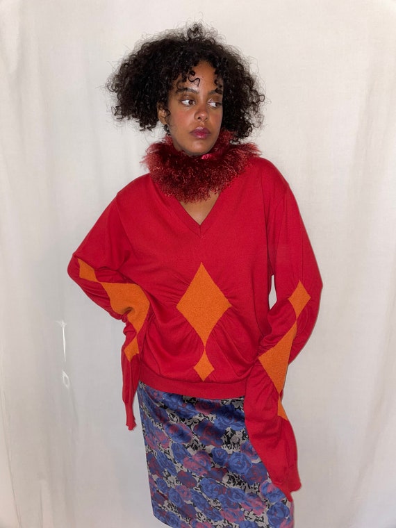 Vintage Vivienne Westwood Anglomania red jumper w… - image 1