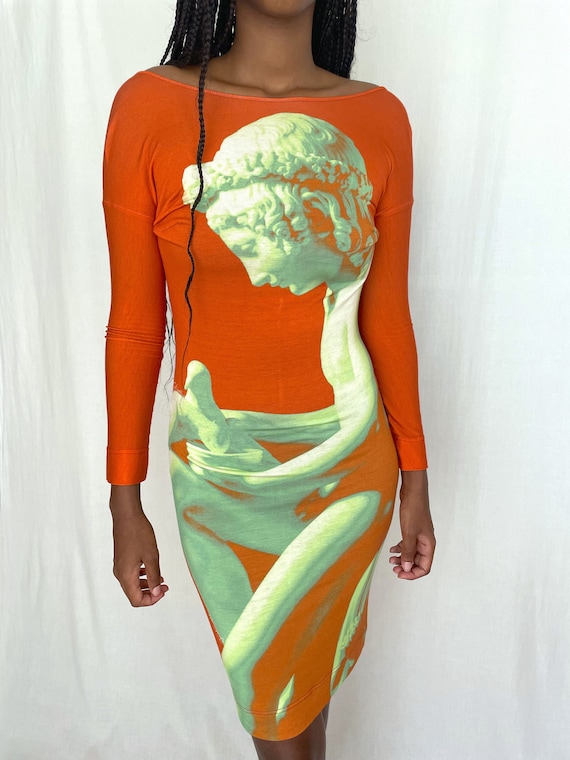 just cavalli orange dress Buy Y2K Just Cavalli Orange Dress With Naked Back. Size S Online in India