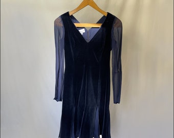 Blumarine blue velvet dress. Size IT40