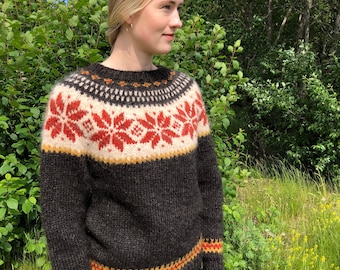 STJØRNU sweater digital pattern for knitters - English and Norwegian