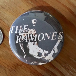 The Ramones 1976 2.25&quot; Button Keychain 1970s Magnet  Pin Badge Vintage Repro Rare Collectable Retro The Roundhouse Music Joey Ramone Gift