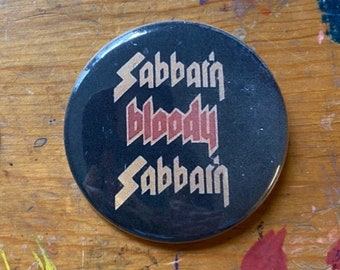 Sabbath Bloody Sabbath 2.25" Button Keychain Black Sabbath Magnet Ozzy Osbourne Pin Badge Gift 1970s 1980s Music Rock Roll Metal Goth Large