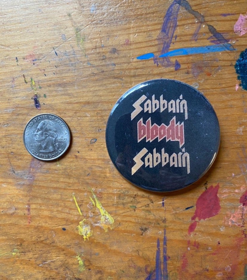 Sabbath Bloody Sabbath 2 25 Button Keychain Black Etsy