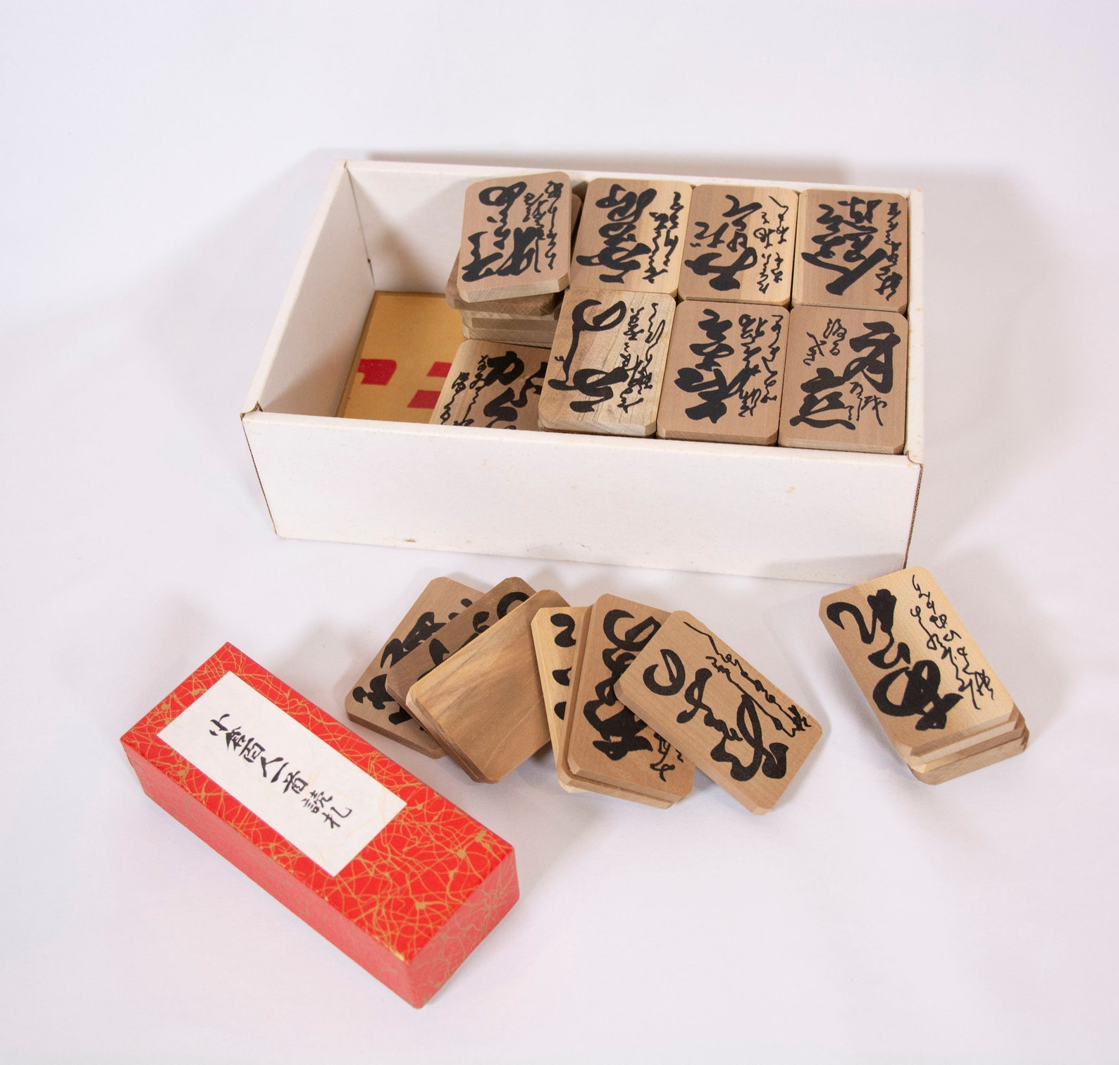 Wooden Karuta Vintage Japanese Card Game Etsy