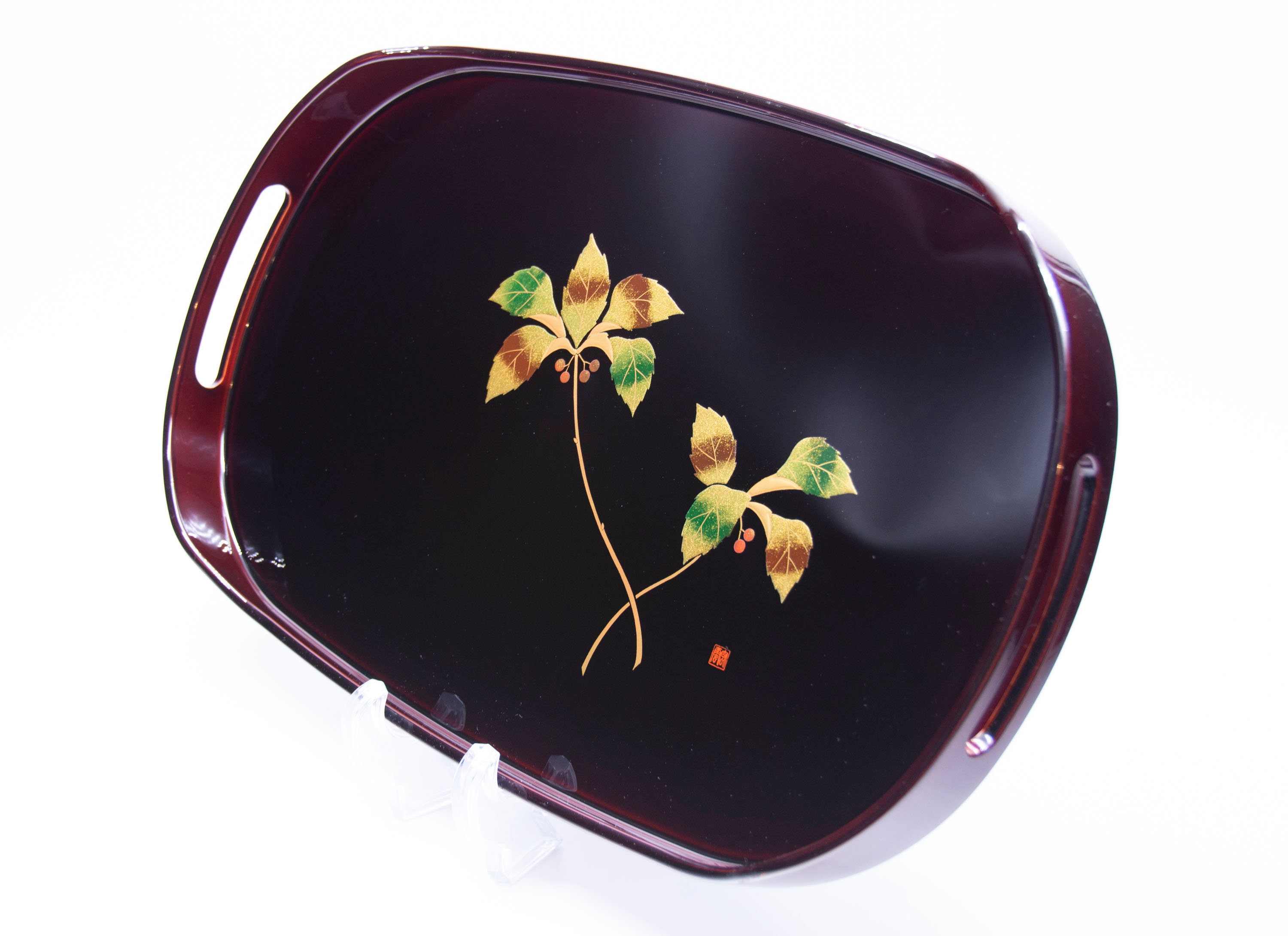 Rectangular tray Japanese lacquer serving decorative tray Etsy