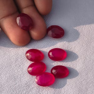 5.23 Ct Rubin Edelstein | Natürlicher Manik Stein | Ovalschliff | 50 Karat Lot | Loser roter Rubin für die Schmuckherstellung, Ring, Anhänger, Geburtsstein