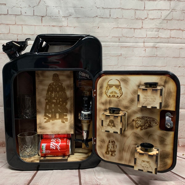 Star Wars(with optic)Jerry can mini bar../Union Jack/Jack Daniel’s/man cave/party/service/gift…