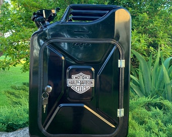 Mini bar jerrycan !! Harley/Jack Daniel's, vitrine à boissons, présentoir, jerrycan en métal de 20 L !