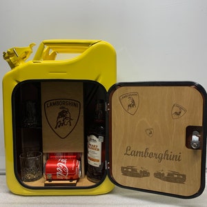 Lamborghini themed jerry can mini bar!