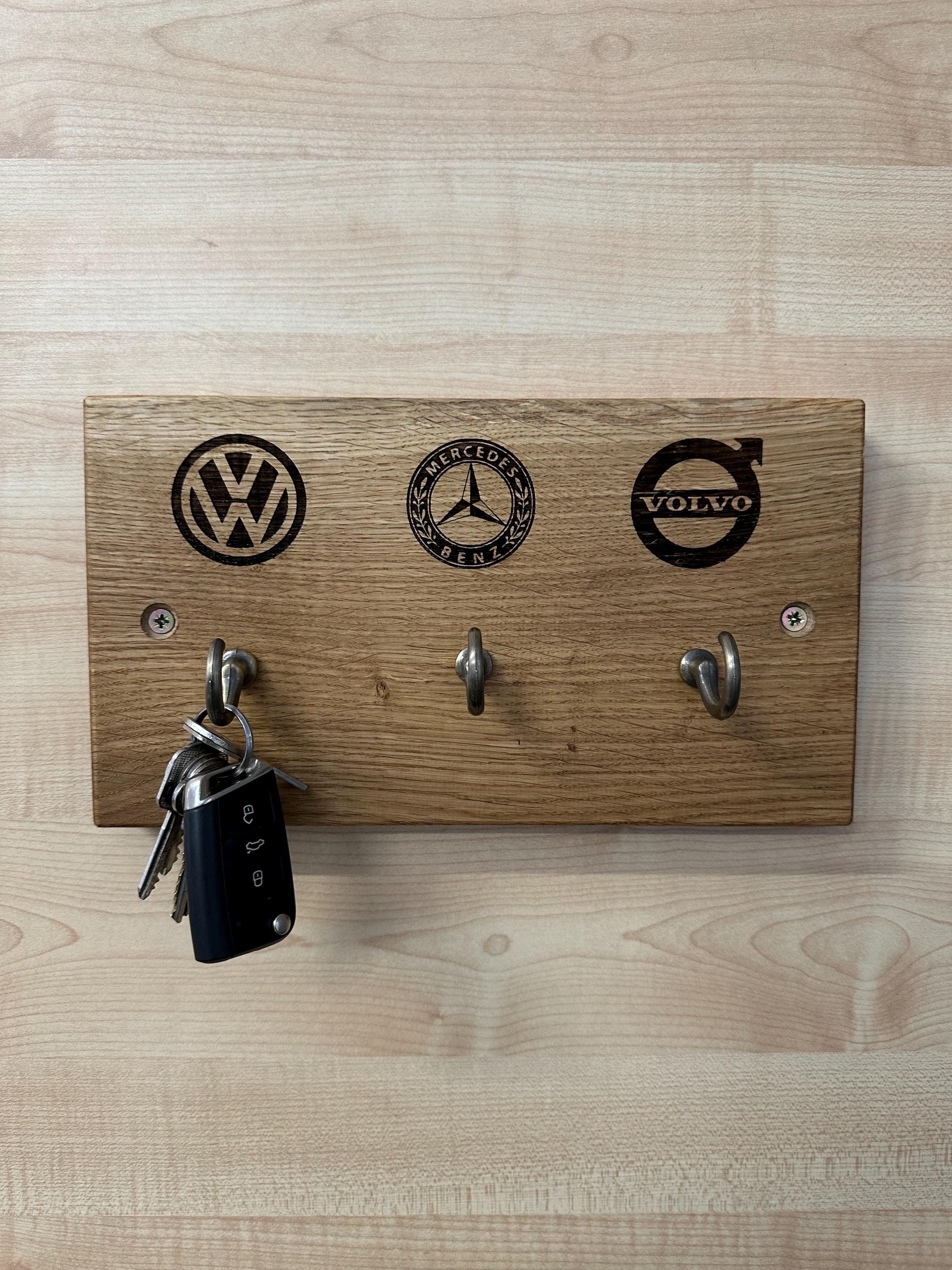Personalized Wooden Car Keys Holder, Wall Mounted