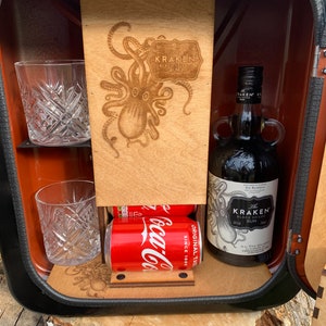 Kraken rum mini bar/ man cave/ party/service/gift/Kraken display unit/ Christmas gift. image 2