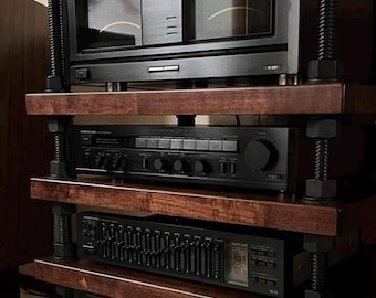 Audiophile stand ( black edition with hardwood shelves)..Hi-Fi system unit!