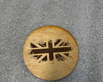 Union Jack themed wooden coaster ( set of 4)…