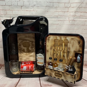 Jerrycan-minibar.. Peaky Blinders.. Jerrycan-minibar/Union Jack/Jack Daniel&#39;s/mancave/feest/servies/cadeau...