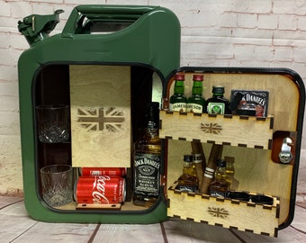 Jerry can mini bar. Jerry can mini bar/Union Jack/Jack Daniel’s/man cave/party/service/gift.