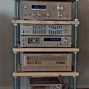 Audiophiler Ständer, vierstufige Hifi-Medienkonsole