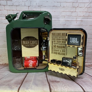 Jerry Can Mini Bar: Handmade Man Cave Gift, Display Unit