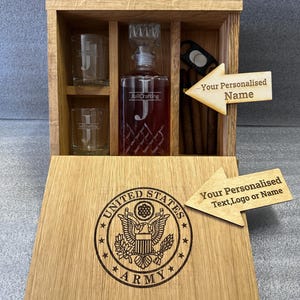 Personalised Whiskey decanter glass set!