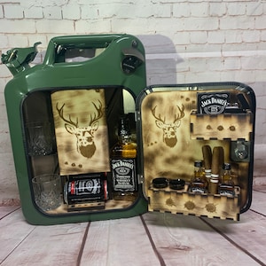 Personalised Jerry can mini bar/Father’s Day gift/display unit/