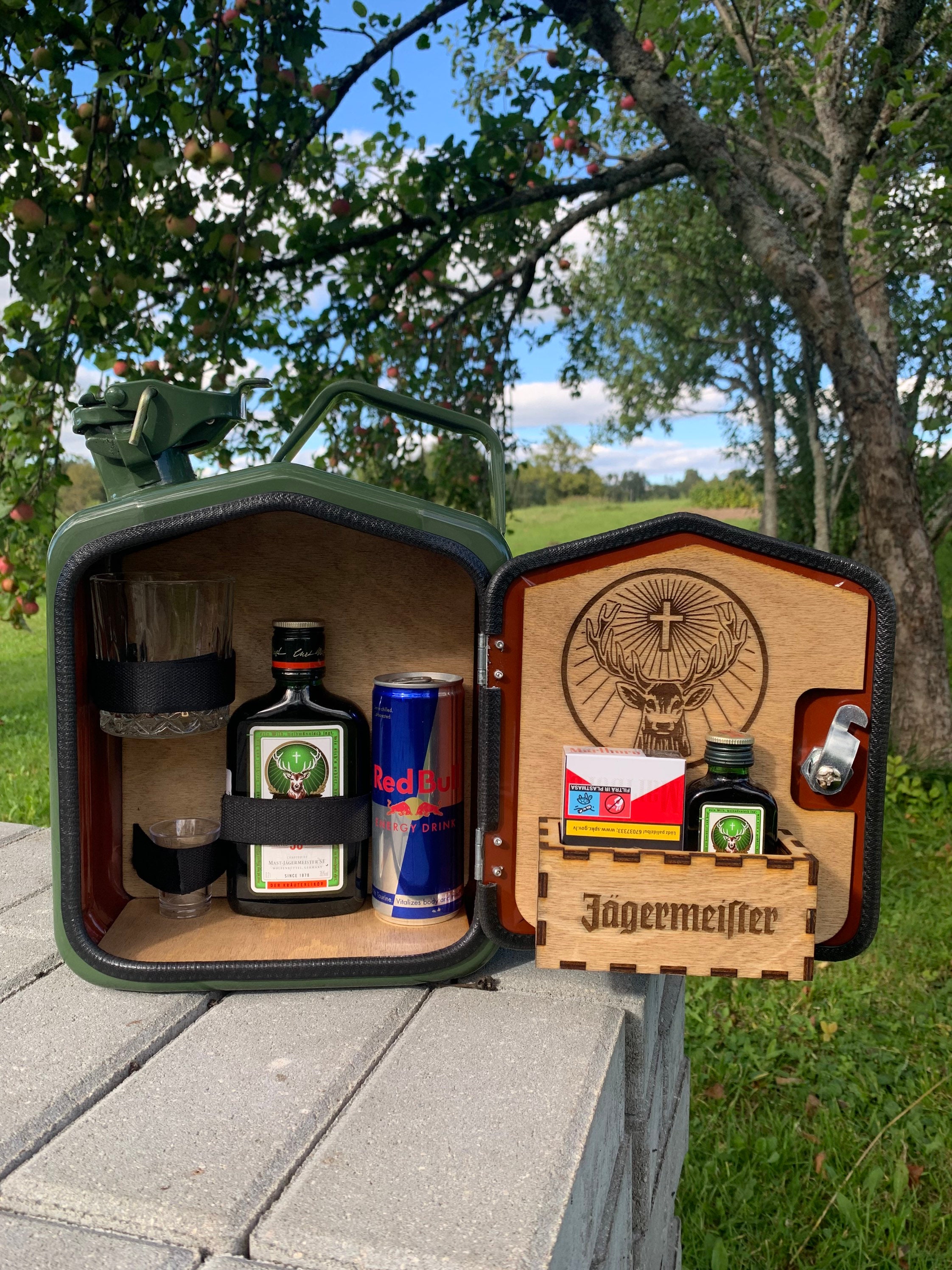 Jerry can mini bar 5L green/ Jagermeister style/ Christmas gift/Man  cave/Fathers days gift/Birthday present…