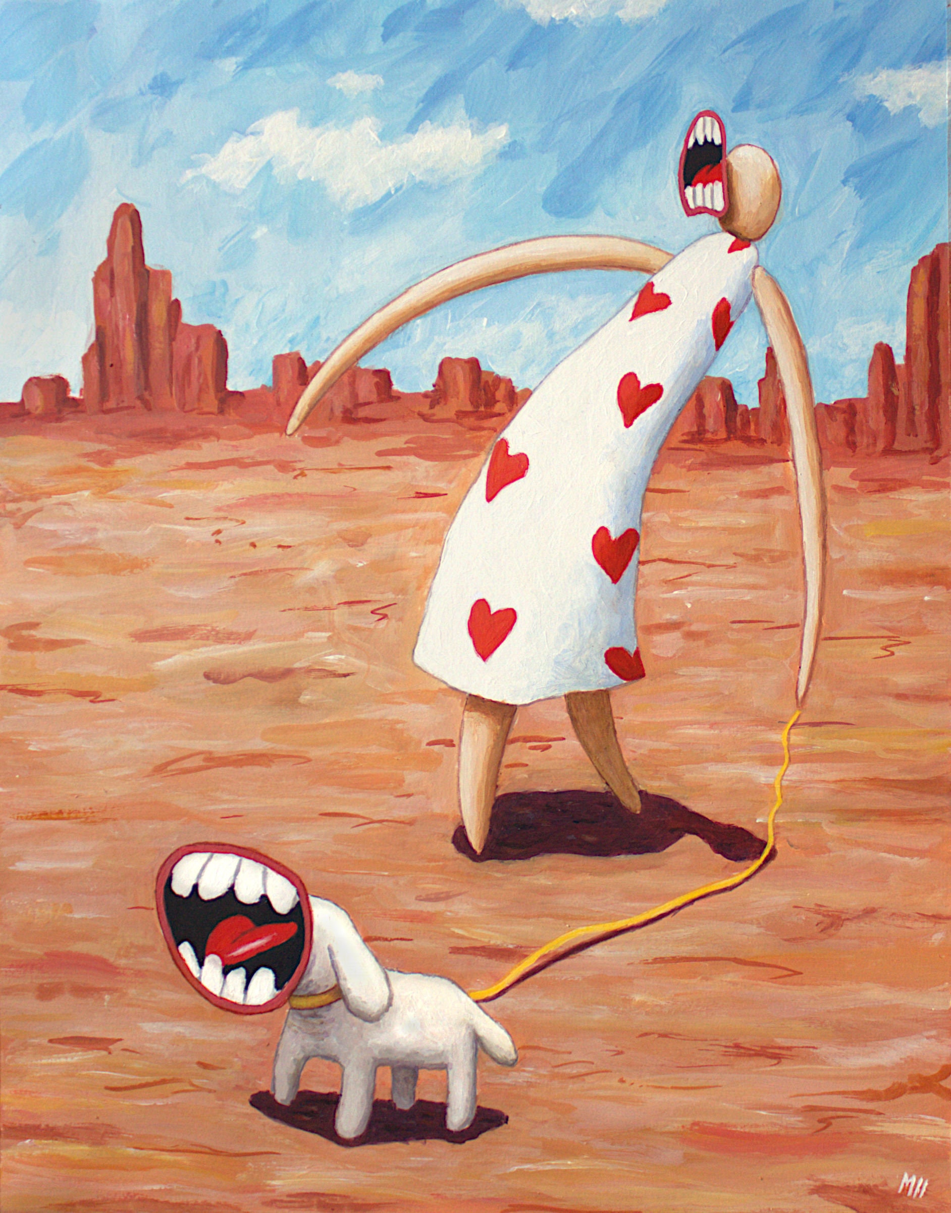 Original surreal painting Acrylic painting on canvas Funny Etsy