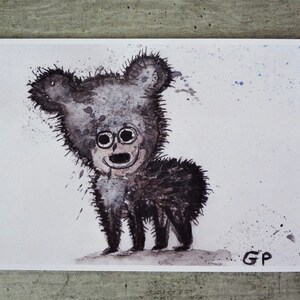 Carte de voeux Ours Aquarelle Impression papier