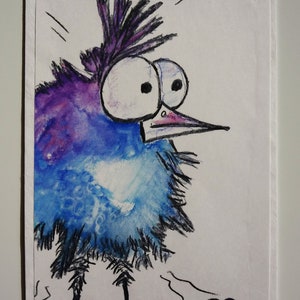 Grußkarte Vogel Aquarell Papierdruck