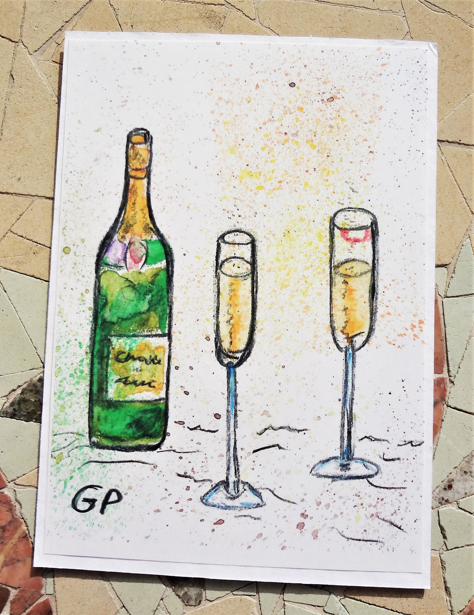 Types of sparkling white wine picture