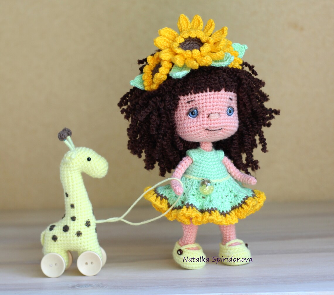 Crochet pattern amigurumi sunflower doll crochet sunflower | Etsy