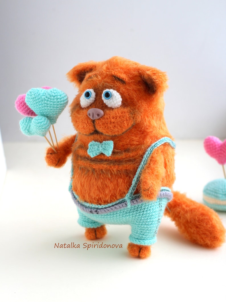 Crochet fat cat PATTERN amigurumi ginger grey cat pdf Etsy
