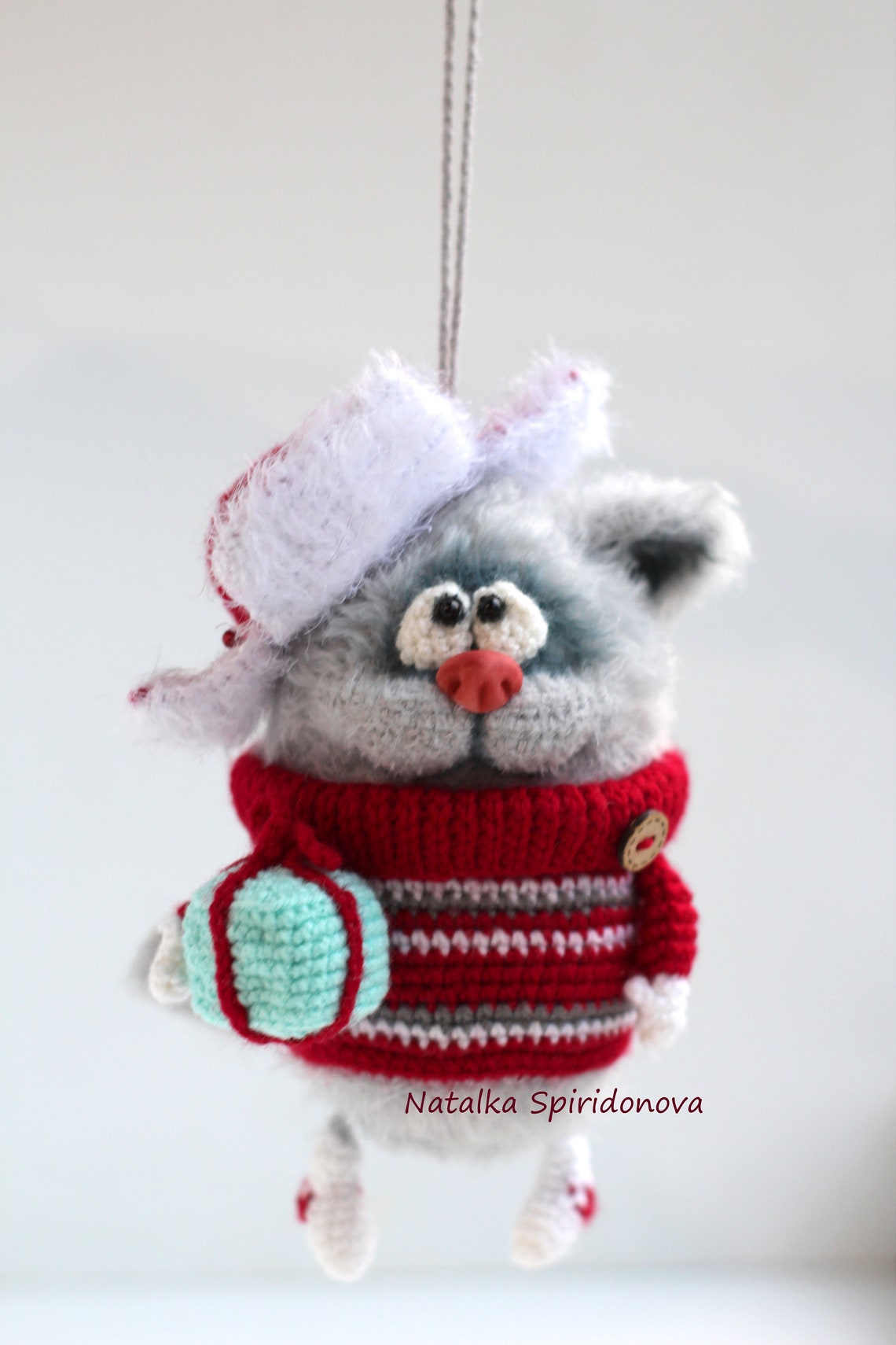 Crochet cat Pattern Amigurumi Christmas decorations crochet | Etsy