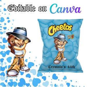 Cheetos Party Favor: Flamin&#39; Hot Chip Bag Wrapper (Digital Download)